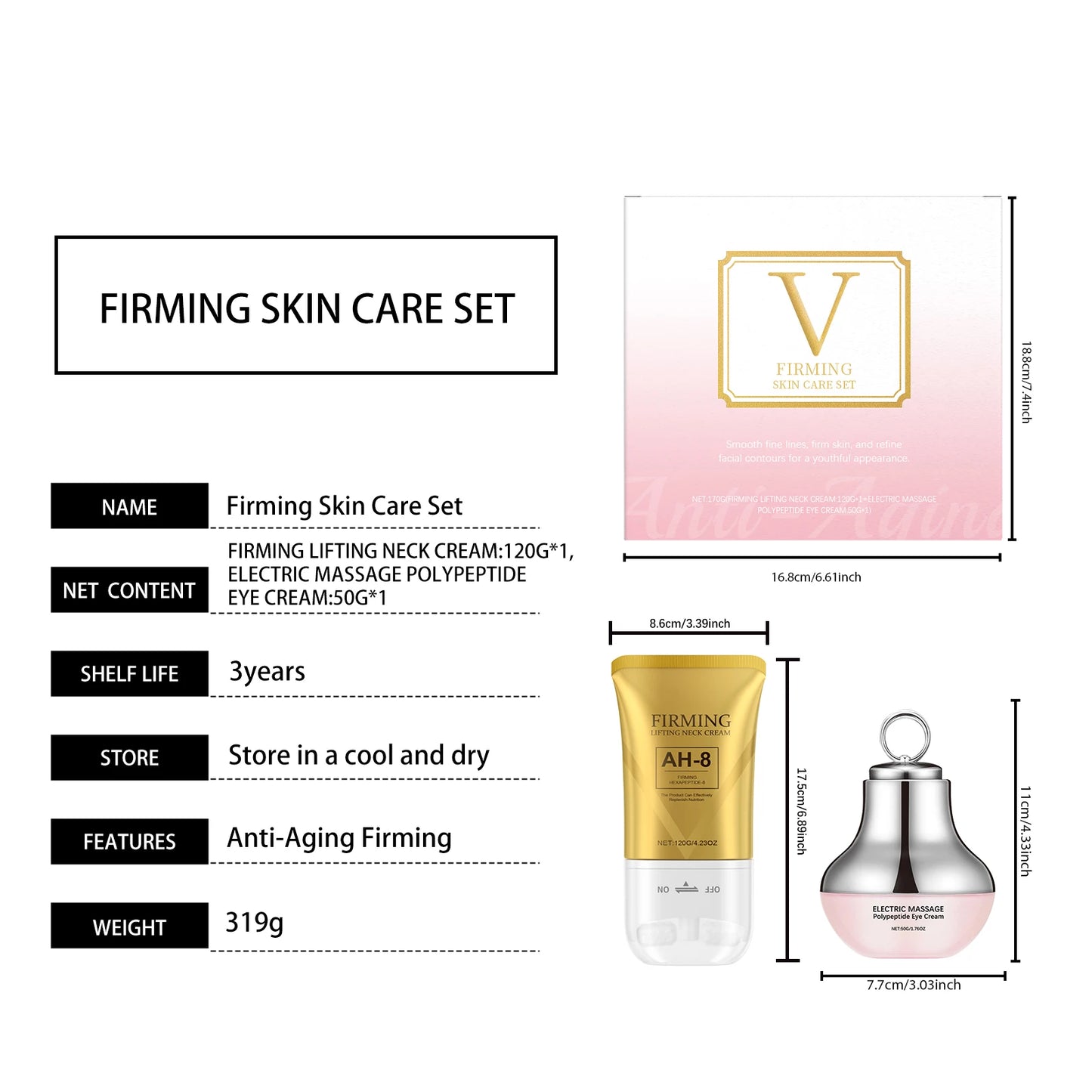 Firming Skin Care Set Electric Massage Roller
