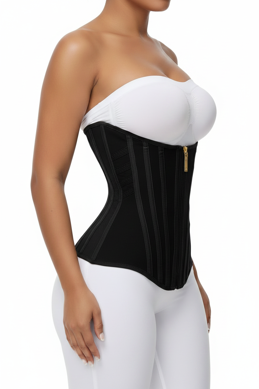 Black Waist Cincher - Side Angle