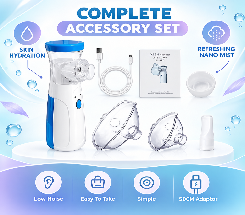 Complete accessory set with benefit callouts