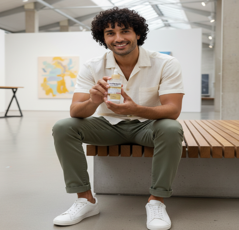Dr. Melaxin Seated Male Model